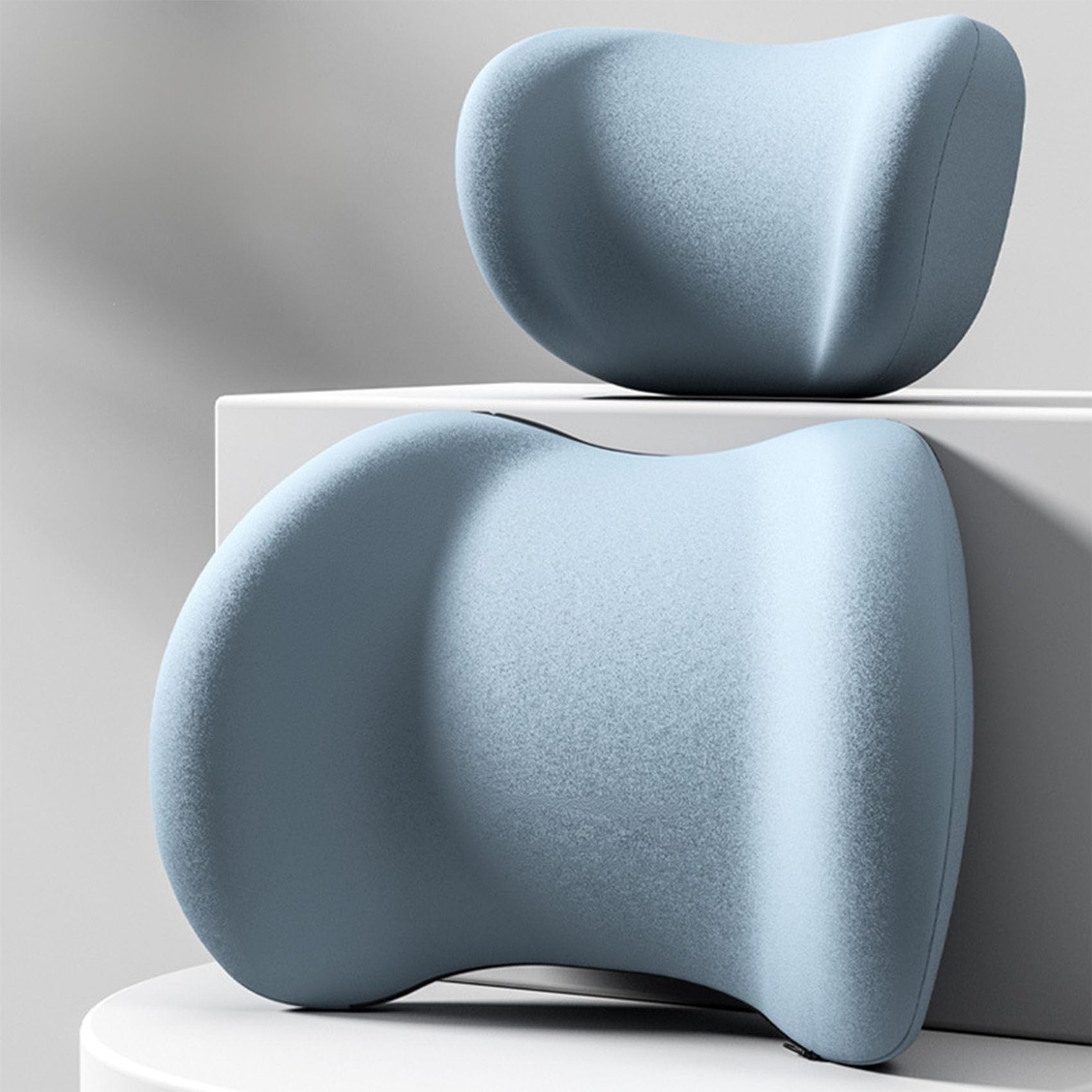 Car Headrest & Lumbar Support Cushion Car Headrest and Lumbar Support Car Headrest and Lumbar Support Cushion Ergonomic Car Seat Headrest & Lumbar Cushion (Blue)