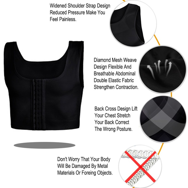 Men's Slimming Chest Trainer and Posture Corrector Top