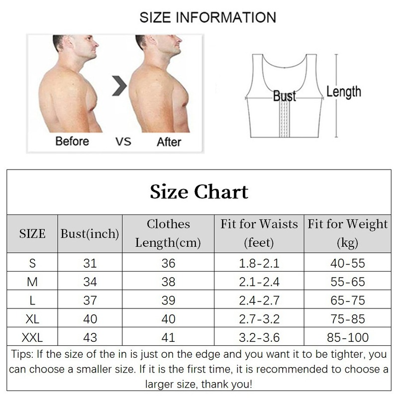 Men's Slimming Chest Trainer and Posture Corrector Top