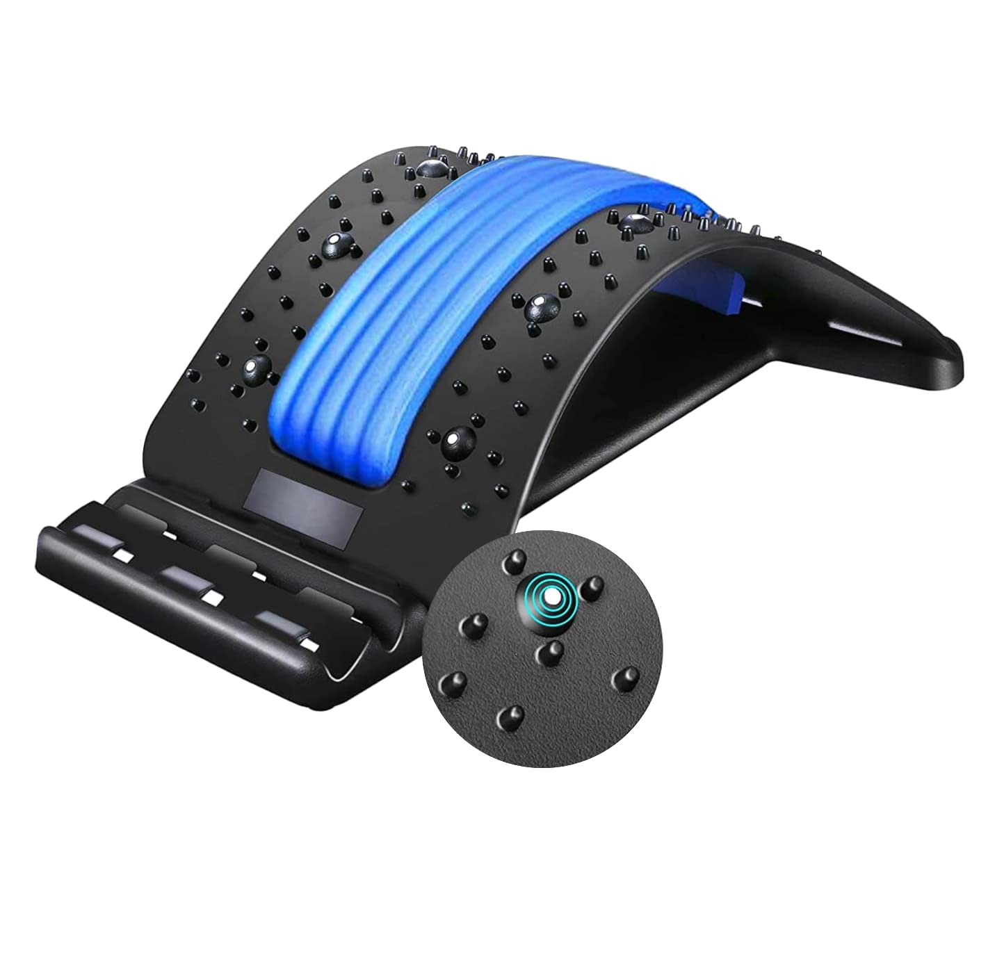 JAYS HOME Back Stretcher Back Cracker Spine Board for Lumbar Traction & Back Pain Relief Correct Imbalanced Posture Neck Stretcher Back Massager with Magnet